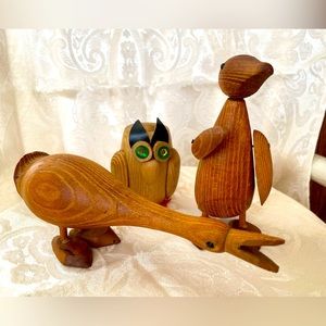 Mid century - goose - duck - owl (toothpick holder).